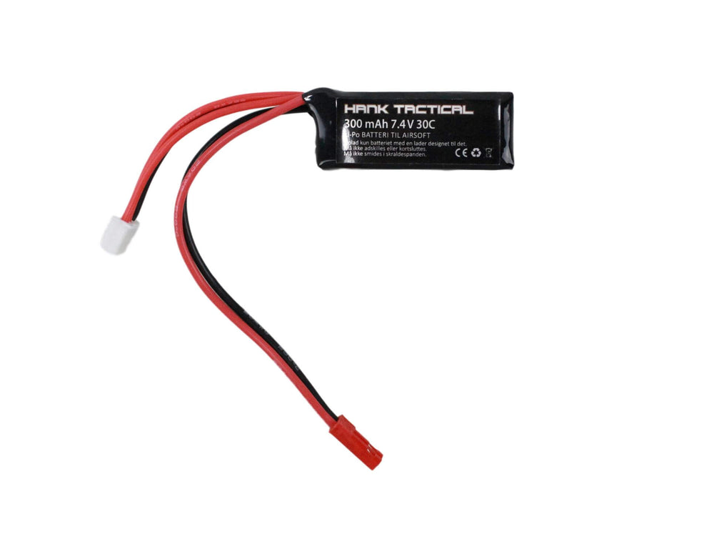 Hank Tactical 7.4V LiPo 300 mAh batteri til airsoftvåben