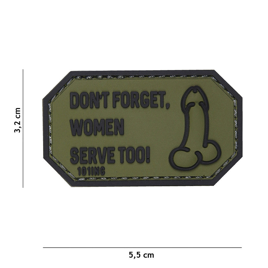 Patch PVC - Don't Forget Women, Grøn 101 Inc