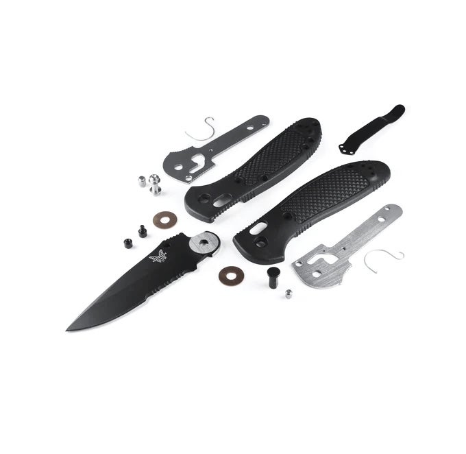 Benchmade 551SBK-S30V Griptilian foldekniv med sort CPM-S30V drop-point blad og sort Grivory-skæfte