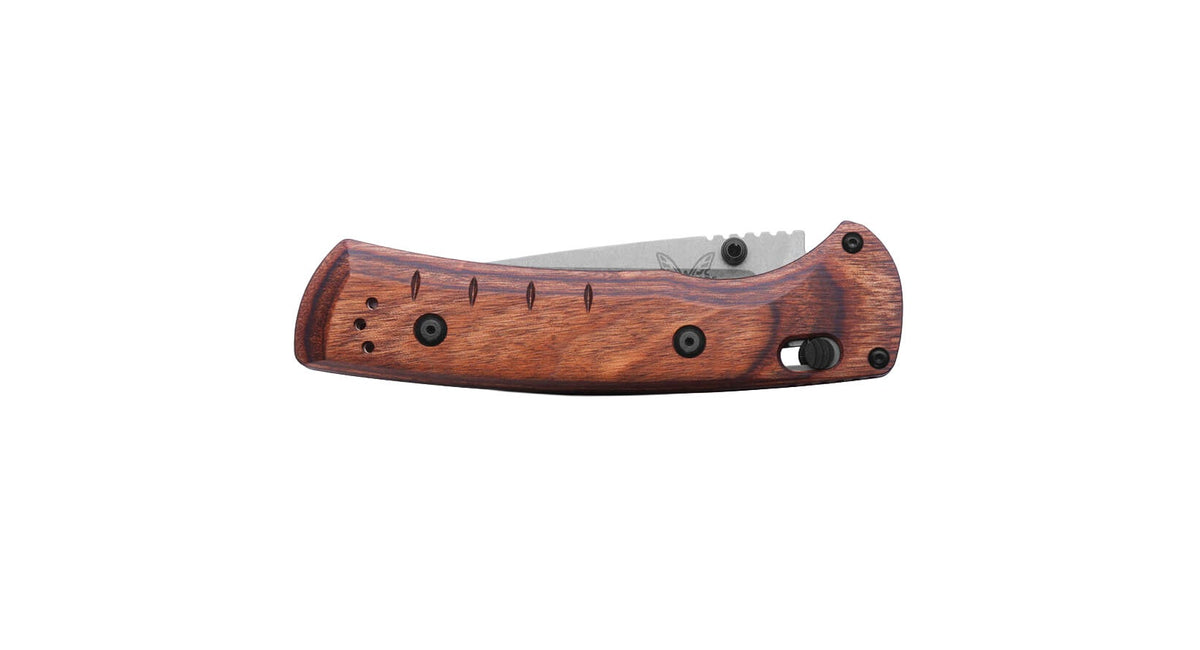 Benchmade 15090 SlipRidge jagtfoldekniv med MagnaCut-blad og skæfteplader i stabiliseret træ