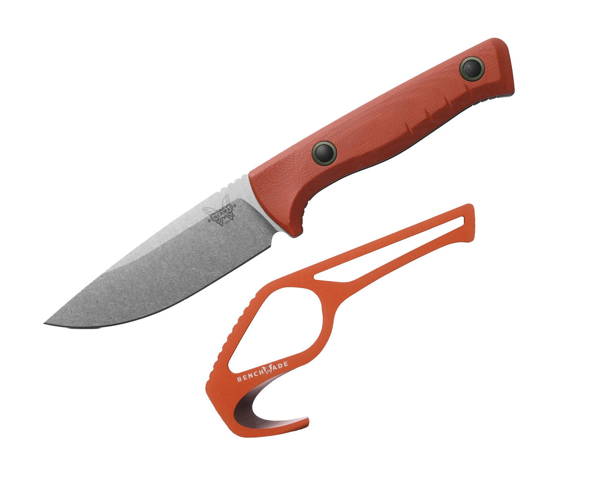 Benchmade 15650-01-COMBO SlipRidge Fixed Combo med MagnaCut-jagtkniv i orange G10, orange gut hook og OD Green skede