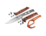 Benchmade 15650-COMBO SlipRidge Fixed Combo med MagnaCut-jagtkniv i stabiliseret træ, orange gut hook og OD Green skede