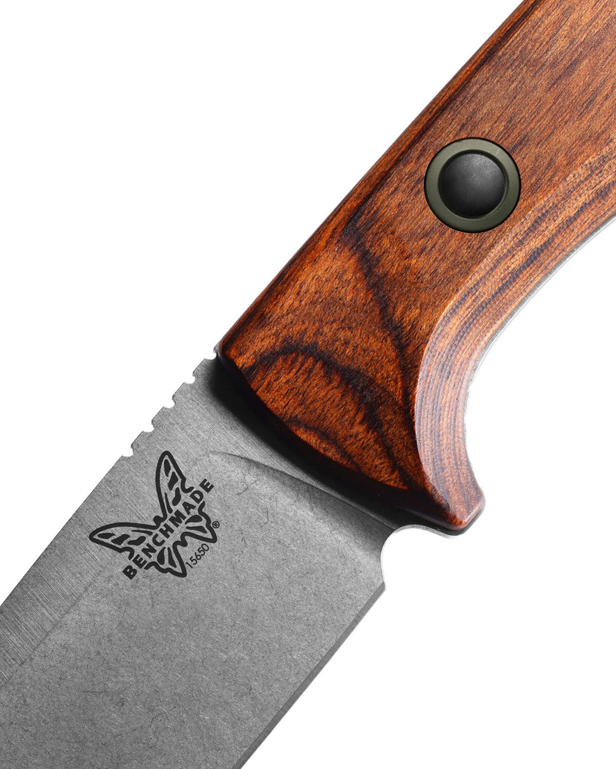 Benchmade 15650 SlipRidge Fixed jagtkniv med MagnaCut Drop point-blad og skæfte i stabiliseret træ