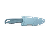 Benchmade 18040S Undercurrent fiskekniv med delvist savtakket MagnaCut sheepsfoot-blad, Depth Blue Santoprene-skæfte og Sonar Gray skede