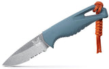 Benchmade 18050S Intersect fiskekniv med delvist savtakket MagnaCut drop point-blad og Depth Blue Santoprene-skæfte