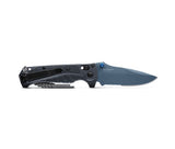 Benchmade 18065SBT-01 Mini Adira foldekniv med delvist savtakket MagnaCut-blad i Cerakote Blue Titanium og Tempest Gray Grivory-skæfte