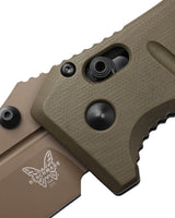 Benchmade 275FE-04 Adamas foldekniv med Flat Earth Cerakote-blad og OD Green G10-skæfte