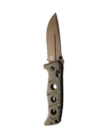 Benchmade 275SFE-04 Adamas foldekniv med delvist savtakket Flat Earth Cerakote-blad og OD Green G10-skæfte