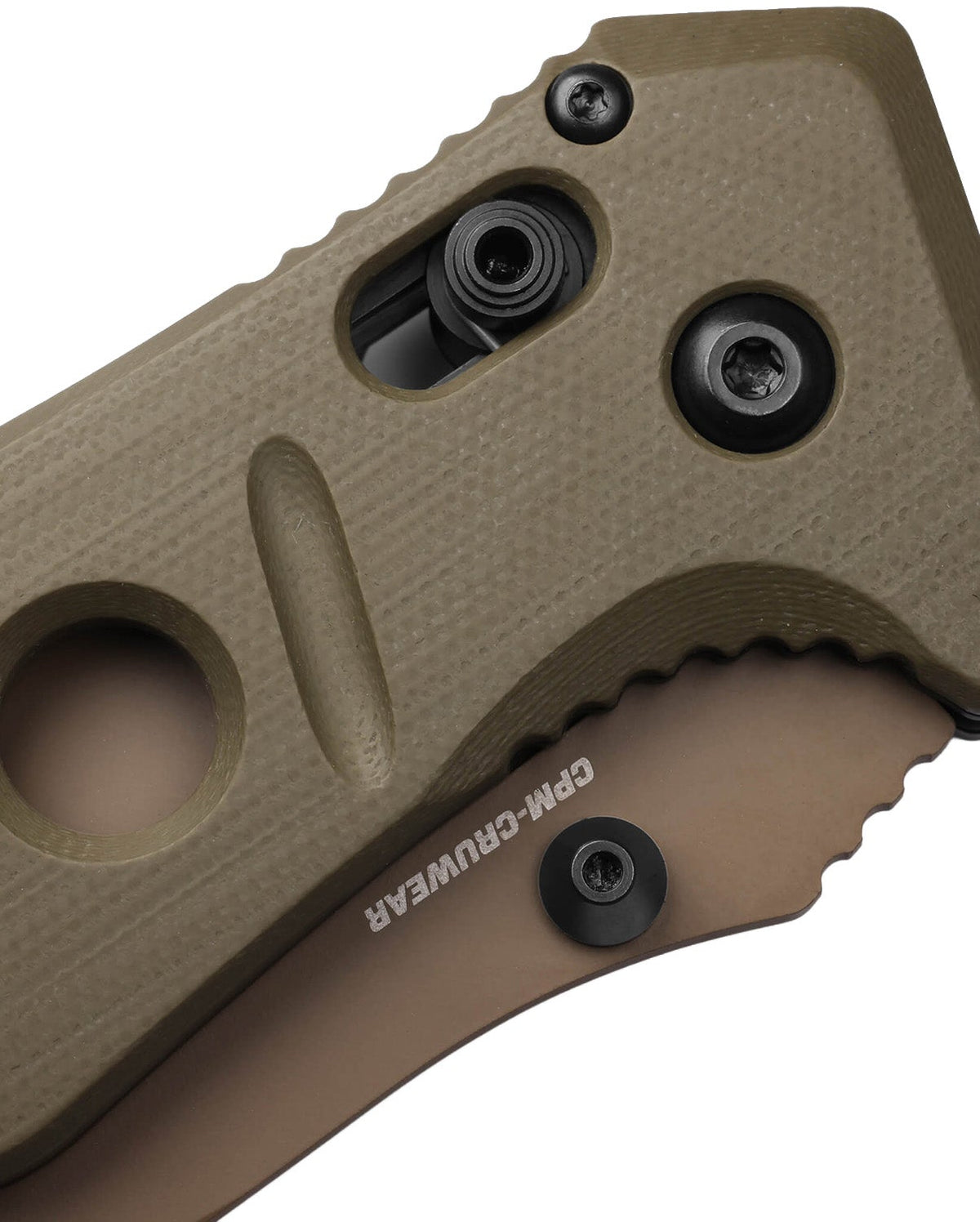 Benchmade 275SFE-04 Adamas foldekniv med delvist savtakket Flat Earth Cerakote-blad og OD Green G10-skæfte