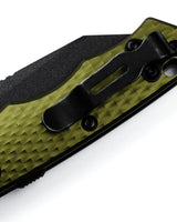 Benchmade 290BK-2 Full Immunity kompakt foldekniv med sort Wharncliffe-blad i CPM-M4 og skæfte i Woodland Green aluminium