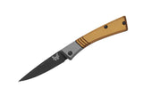 Benchmade 315BK-01 Successor slip-joint-lommekniv med M390 drop point-blad i satin og skæfte i Burnt Brass aluminium med Ash Gray-bolstere
