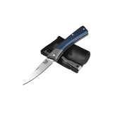 Benchmade 315 Successor slip-joint-lommekniv med M390 drop point-blad i satin og skæfte i Crater Blue aluminium med Ash Gray-bolstere