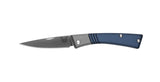 Benchmade 315 Successor slip-joint-lommekniv med M390 drop point-blad i satin og skæfte i Crater Blue aluminium med Ash Gray-bolstere