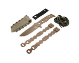 Benchmade 375FE-02 Fixed Adamas taktisk kniv med Flat Earth Cerakote MagnaCut-blad og OD Green paracord-greb