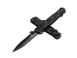 Benchmade 393SBK Mini SOCP Folder sort taktisk foldekniv med CPM-S30V spear-point blad i Graphite Black Cerakote og G10-skæfte