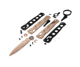 Benchmade 393SSN-01 Mini SOCP Folder sandfarvet taktisk foldekniv med CPM-S30V spear-point blad i Flat Earth Cerakote og G10-skæfte