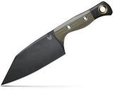 Benchmade 4010BK-01 Station Knife køkkenkniv med bredt CPM-154 clip point-blad i sort DLC og skæfte i OD Green G10 med sort bolster