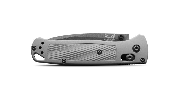 Benchmade 535BK-08 Bugout foldekniv med sort Cerakote CPM-S30V drop-point blad og skæfte i Storm Gray Grivory
