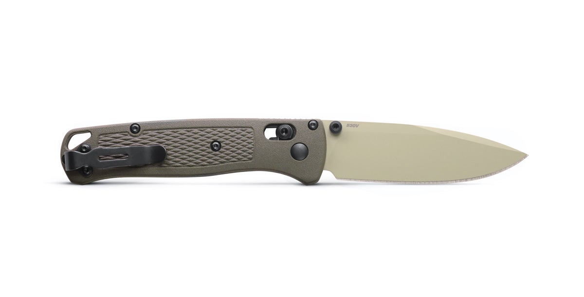 Benchmade 535TN-11 Bugout foldekniv med CPM-S30V drop-point blad og skæfte i Dark Olive Grivory