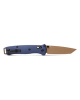 Benchmade 537FE-02 Bailout foldekniv med CPM-M4 tanto-blad i Flat Dark Earth og skæfte i Crater Blue anodiseret aluminium