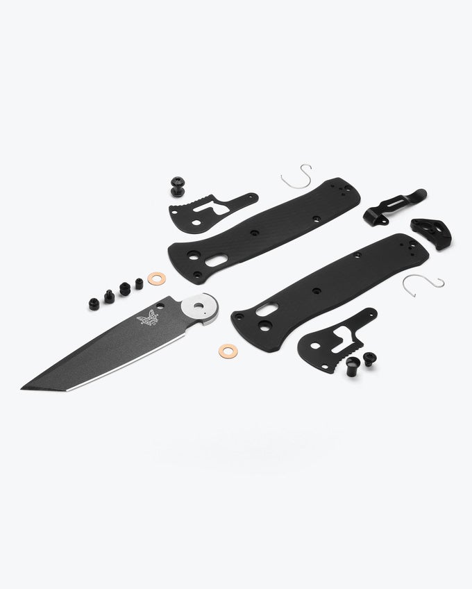 Benchmade 537GY-03 Bailout foldekniv med CPM-M4 tanto-blad i Tungsten Gray Cerakote og sort aluminiumsskæfte