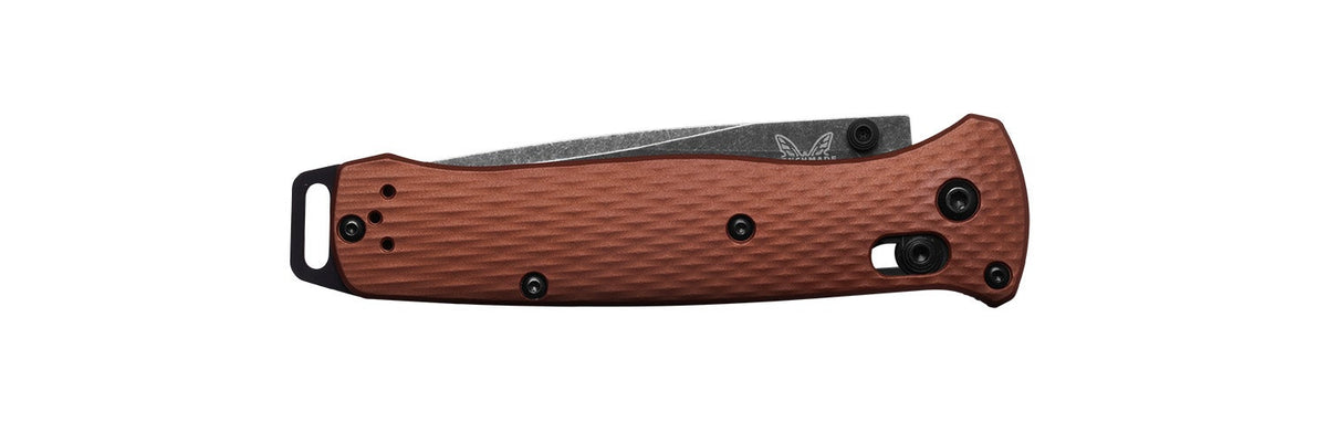 Benchmade 537SBK-07 Bailout foldekniv med delvist savtakket CPM-MagnaCut tanto-blad og skæfte i Burnt Copper anodiseret aluminium