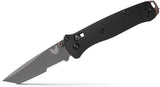 Benchmade 537SGY-03 Bailout foldekniv med grå Cerakote CPM-M4 tanto-blad og sort skæfte i anodiseret aluminium