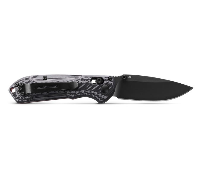 Benchmade 565BK-02 Mini Freek foldekniv med sort Cerakote CPM-M4 drop-point blad og trefarvet G10-skæfte