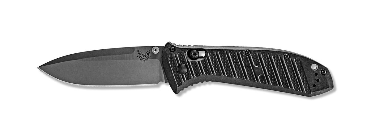 Benchmade 570-1 Presidio II foldekniv med satinfinish CPM-S30V drop-point blad og sort CF-Elite-skæfte