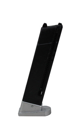Airsoft magasin, manuel, M92FS, sølv 12 skuds