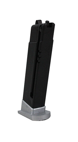 Airsoft magasin, manuel, M92FS, sølv 12 skuds