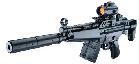 CM023 MP5 A5 airsoft gevær med lyddæmper og sigte