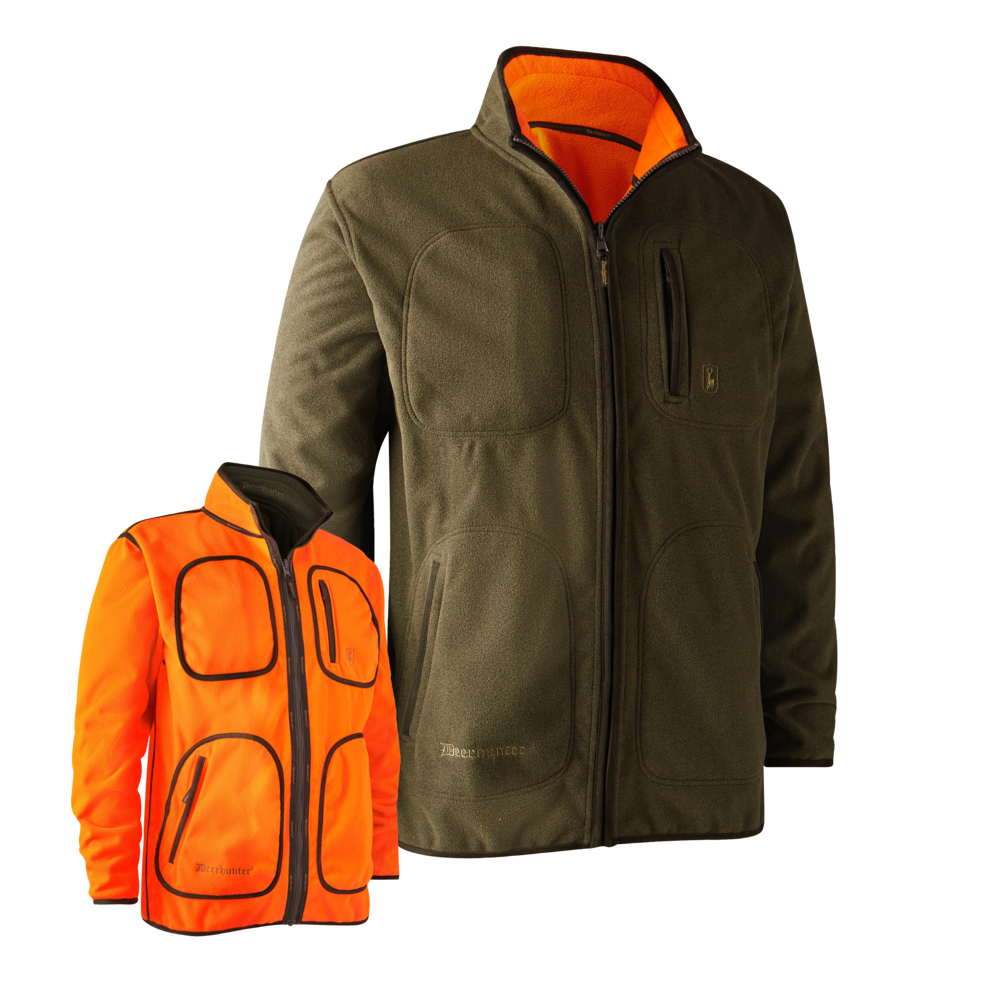 Deerhunter GAMEKEEPER bonded fleecejakke - vendbar, Orange