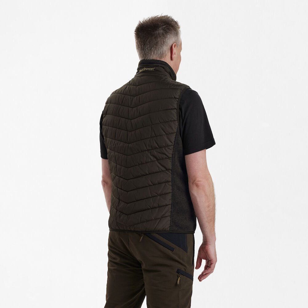Deerhunter MOOR vatteret vest med strik, Brown Leaf