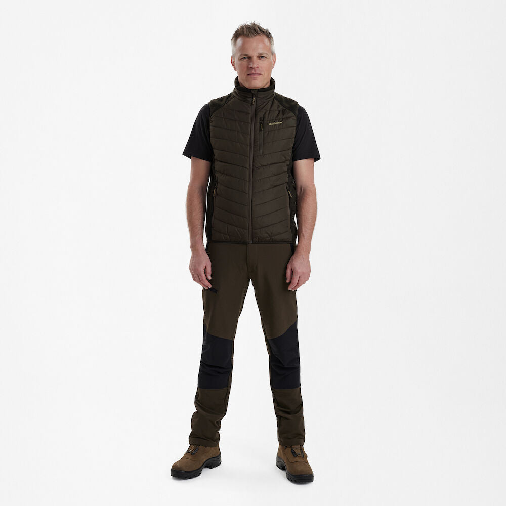 Deerhunter MOOR vatteret vest med strik, Brown Leaf