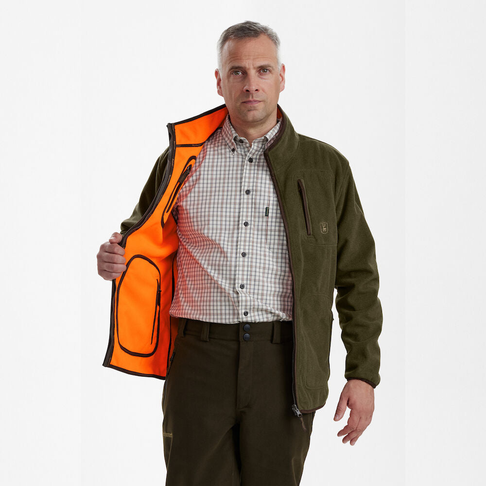 Deerhunter GAMEKEEPER bonded fleecejakke - vendbar, Orange