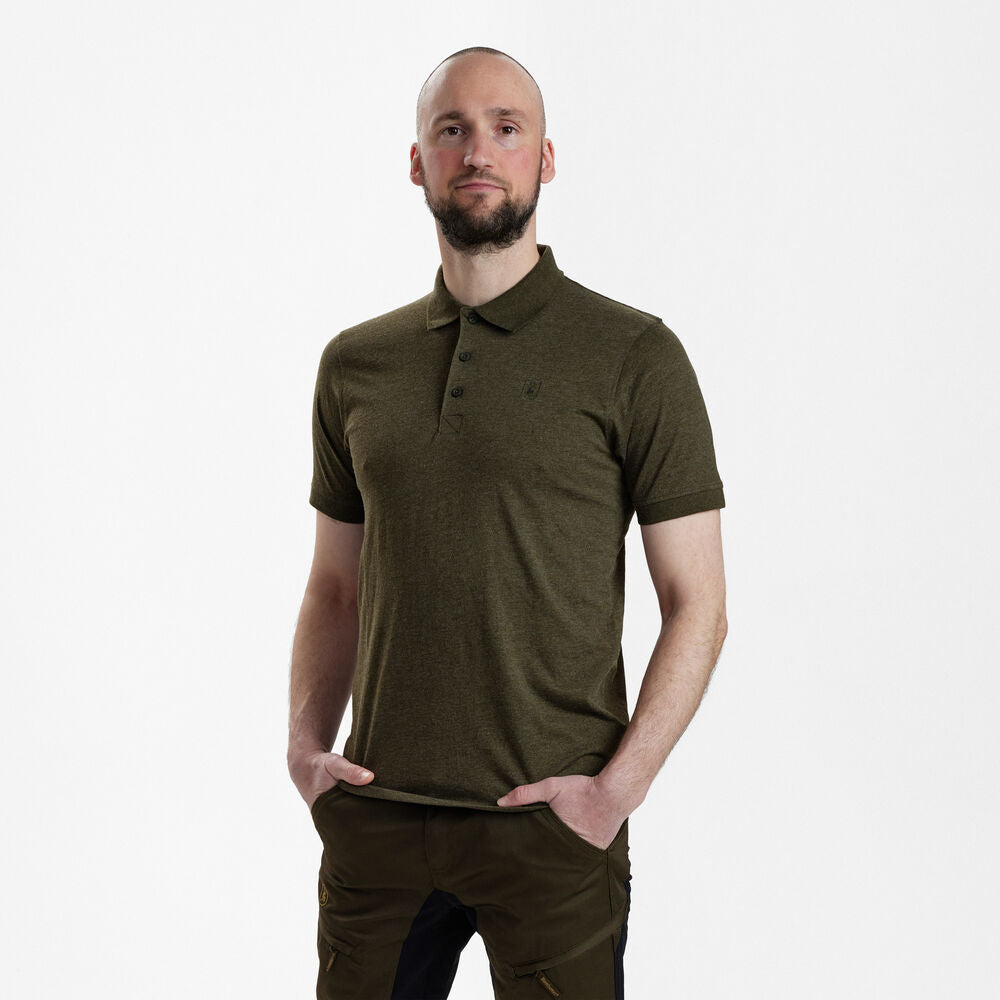 Deerhunter GUNNAR poloshirt, Adventure Green Melange