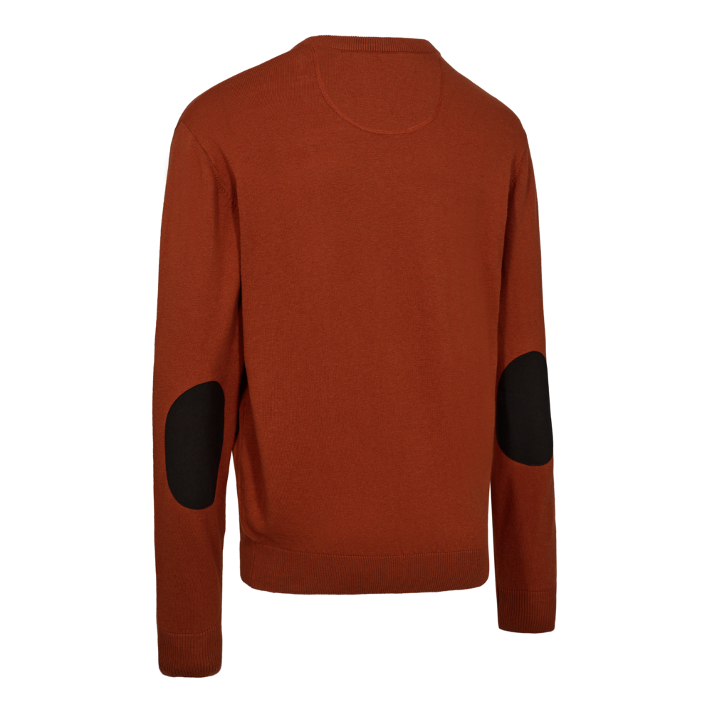 Deerhunter HARRINGTON strik med V-hals, Oak Rust Melange