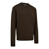 Deerhunter HARRINGTON strik med rund hals, Brown melange