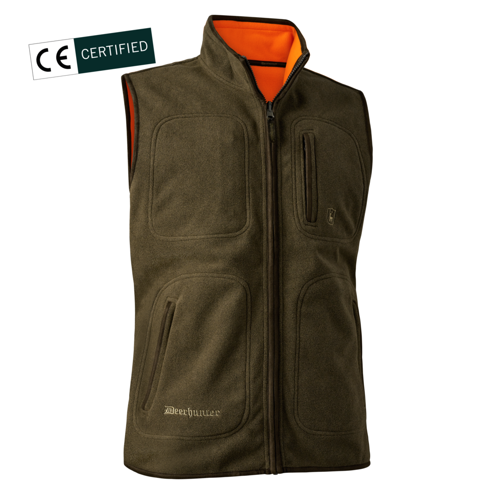 Deerhunter GAMEKEEPER vendbar fleecevest, Safety Orange