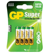 GP Super Alkaline AAA batterier, 4 stk