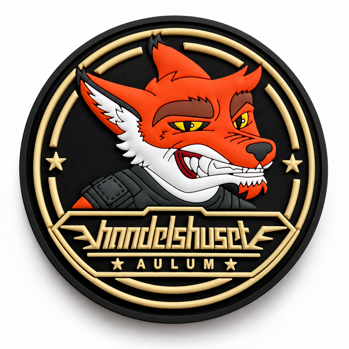 Hank Aulum PVC patch fra Hank Tactical på hvid baggrund