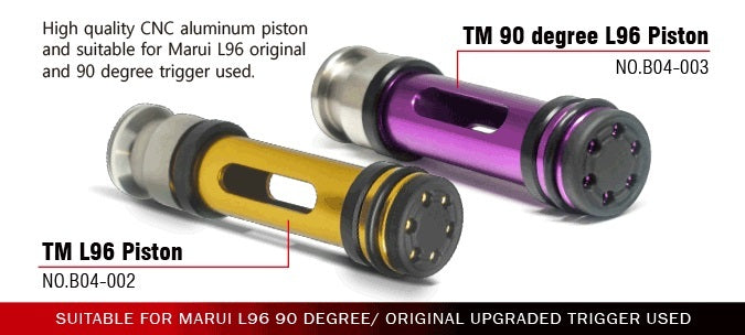 Action Army Stempel i aluminium, skrå bagende, Marui L96