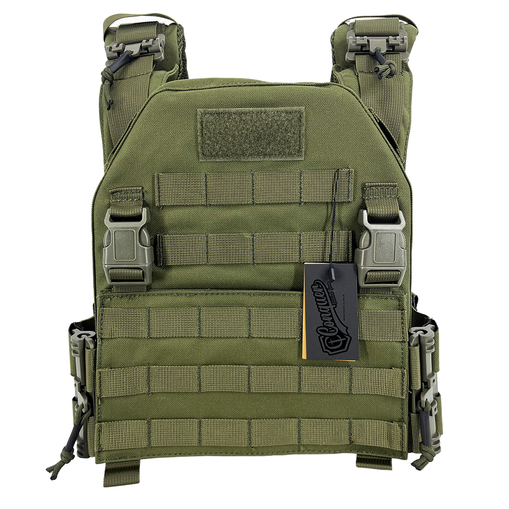 Conquer MPC 2.0 plate carrier i OD grøn set forfra