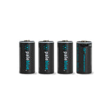 Pale Blue Genopladelige CR123A Batterier, 4 stk