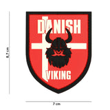 Patch, PVC, Viking med Dansk Flag