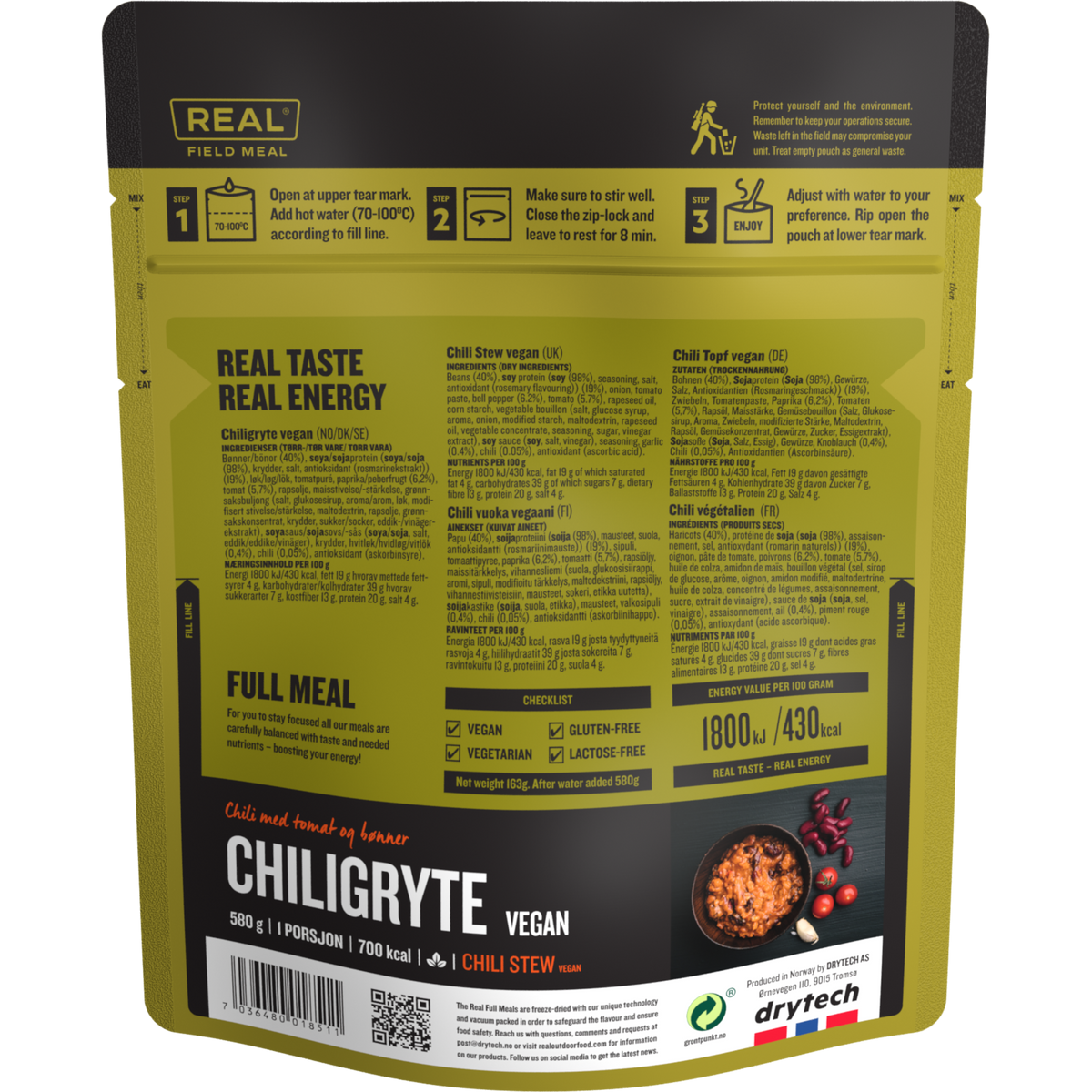 Real Field Meal, Vegansk Chili Stew