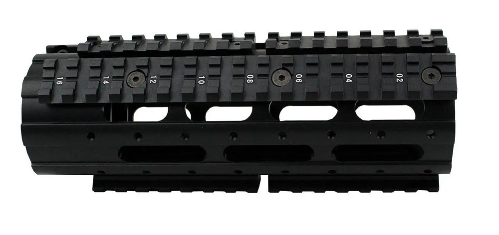R.I.S til M4 airsoft gevær front, med monteringspunkter