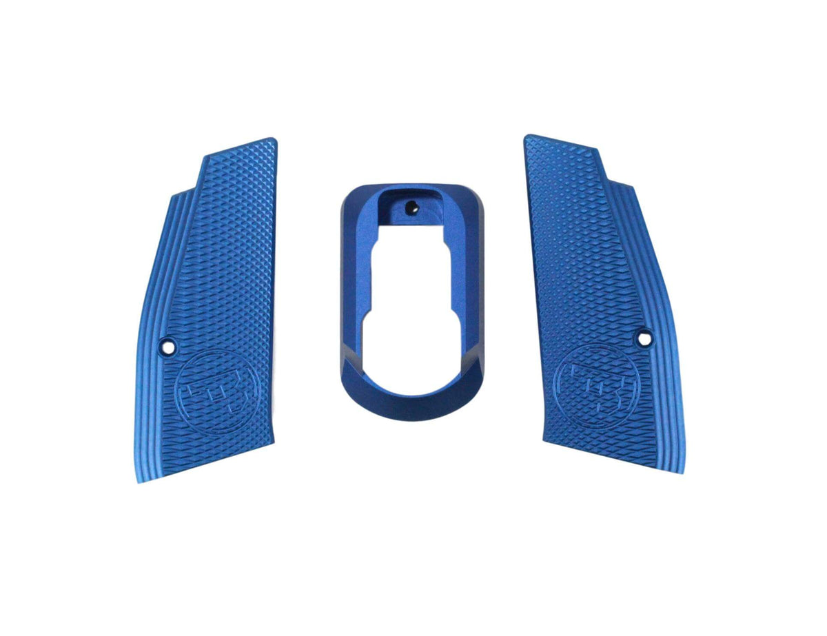 Short grip and mag. funnel. CZ SP-01 Shadow, Blue