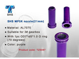 Nozzle, air, MP5K, 21mm, i aluminium med O-ring